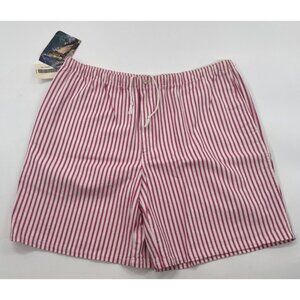 Vintage OshKosh Shorts Mens Large Red Striped Cotton Railroad Conductor NWT
